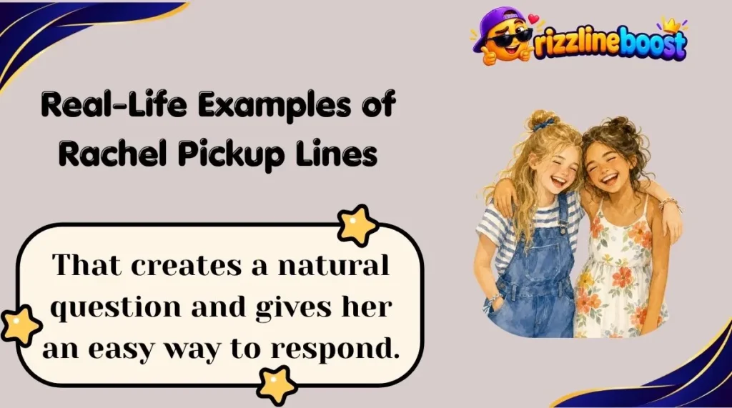 Real-Life Examples of Rachel Pickup Lines