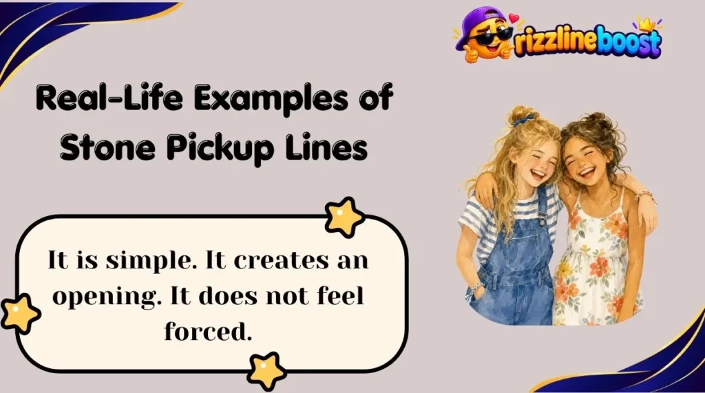 Real-Life Examples of Stone Pickup Lines